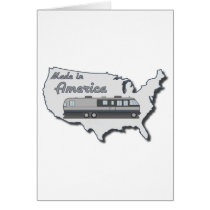 Classic Motor Home Made in America Greeting Cards