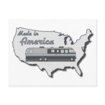 Classic Motor Home Made in America Post Cards