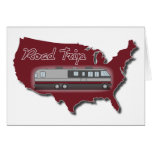 Classic Motor Home USA Road Trip Greeting Card