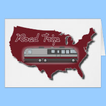 Classic Motor Home USA Road Trip cards