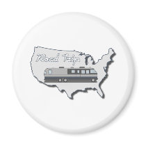 Classic Motor Home USA Road Trip Magnet