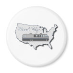 Classic Motor Home USA Road Trip Magnet