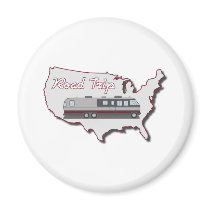 Classic Motor Home USA Road Trip Magnets