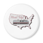 Classic Motor Home USA Road Trip Magnets