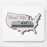 Classic Motor Home USA Road Trip Mouse Pads