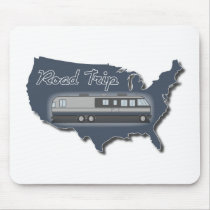 Classic Motor Home USA Road Trip Mousepads