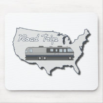 Classic Motor Home USA Road Trip Mousepads