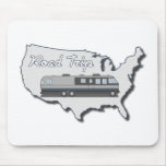 Classic Motor Home USA Road Trip Mousepads
