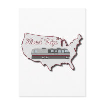 Classic Motor Home USA Road Trip Post Card