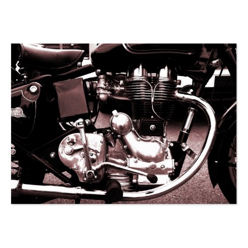 Classic Motorbike Engine, Mini Photo Card Business Card Templates