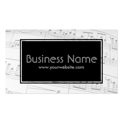Classic Music Notes Musical Business Card (front side)