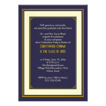 Classic Navy and Gold Graduation Invitation