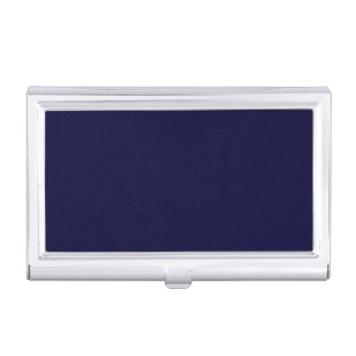 Classic Navy Blue Metal Business Card Case