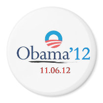 Classic Obama 2012 Large Refrigerator Magnet