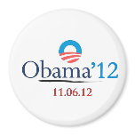 Classic Obama 2012 Large Refrigerator Magnet