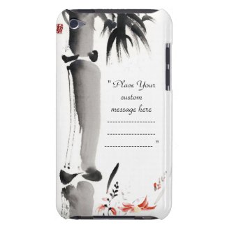 Classic oriental chinese sumi-e ink bamboo tree iPod touch covers
