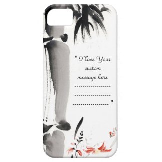 Classic oriental chinese sumi-e ink bamboo tree iPhone 5 cover