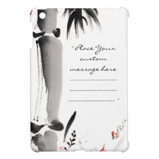 Classic oriental chinese sumi-e ink bamboo tree cover for the iPad mini