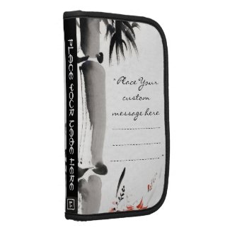 Classic oriental chinese sumi-e ink bamboo tree planners