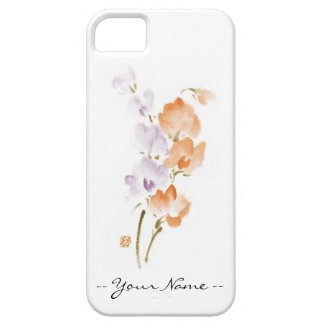 Classic oriental chinese sumi-e ink flower paint c iPhone 5 covers