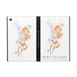 Classic oriental chinese sumi-e ink flower paint c cases for iPad mini