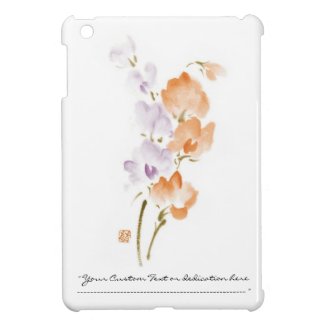 Classic oriental chinese sumi-e ink flower paint c iPad mini case