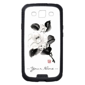 Classic oriental chinese sumi-e ink flowers paint galaxy s3 cases