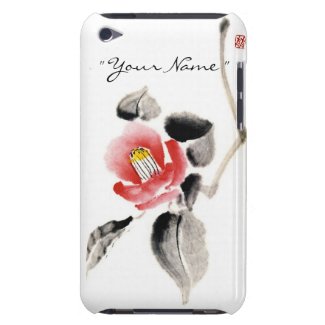 Classic oriental chinese sumi-e ink flowers paint iPod touch case