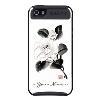 Classic oriental chinese sumi-e ink flowers paint cases for iPhone 5