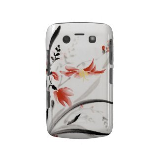 Classic oriental chinese sumi-e ink flowers paint blackberry cases