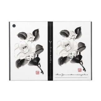 Classic oriental chinese sumi-e ink flowers paint iPad mini case