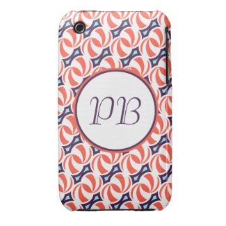 Classic oriental japanese monogram kimono pattern Case-Mate iPhone 3 cases