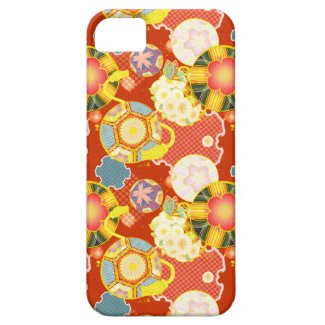 Classic oriental japanese vibrant kimono pattern cover for iPhone 5/5S
