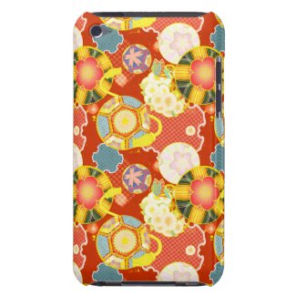 Classic oriental japanese vibrant kimono pattern iPod touch case