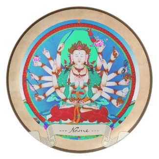 Classic oriental tibetan thangka god tattoo art plates