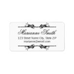 Classic Ornate Black Flourish labels