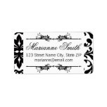 Classic Ornate Black Flourish labels