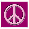 Classic Peace Sign, Pink posters