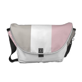 Classic Pink and Tan Color block Messenger Bag