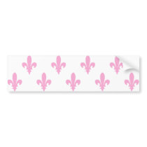 Classic Pink Fleur de lis Bumper Sticker