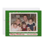 Classic Polka Dot Christmas Photo Card Custom Announcements