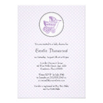 Classic Pram Baby Shower Invitation