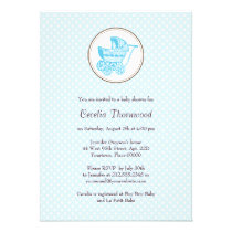 Classic Pram Baby Shower Invitation