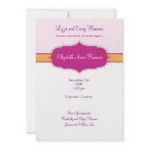 "Classic Prep" Baby Girl Birth Announcement invitations by tartgoods "Classic Prep" Baby Girl Birth Announcement invitations