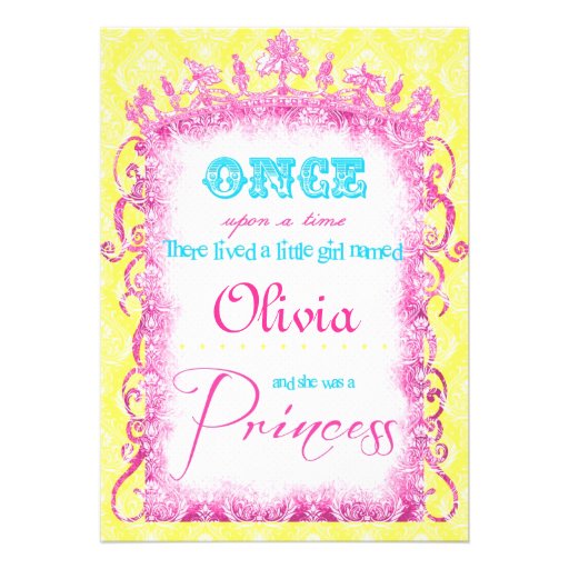 Classic Princess Party Invites (front side)