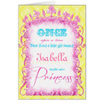 Classic Princess photo birthday invitation cards