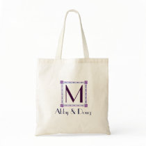 Classic purple and blue diy logo bags