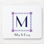 Classic purple and blue diy logo mouse pads
