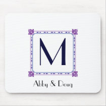 Classic purple and blue diy logo mouse pads