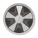 Classic racing car gift: 911 inspired Fuchs wheel Magnet